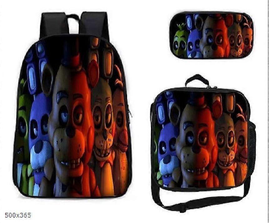 Five Nights Backpack, School Bag, Children's School Bag, Backpack, Men's Backpack, Laptop Backpack, Three-piece Backpack