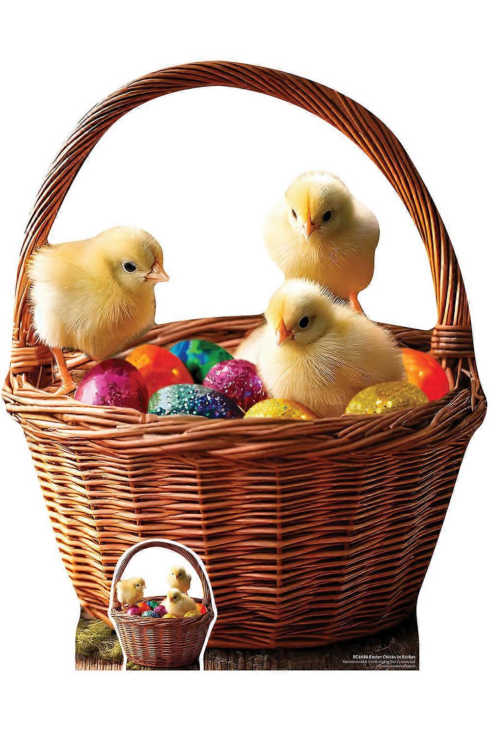 Easter Chicks in a Basket Cardboard Cutout / Standee / Standup