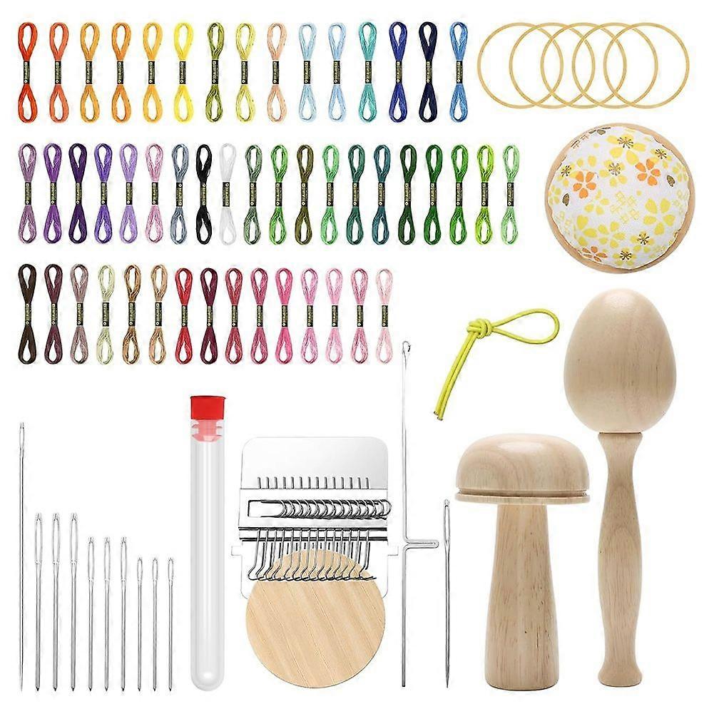 Darning Egg Darning Mushroom for Socks Darner Egg Kit Include 14 Hooks Small Weaving Darner Loom 9 Large Eye Needles