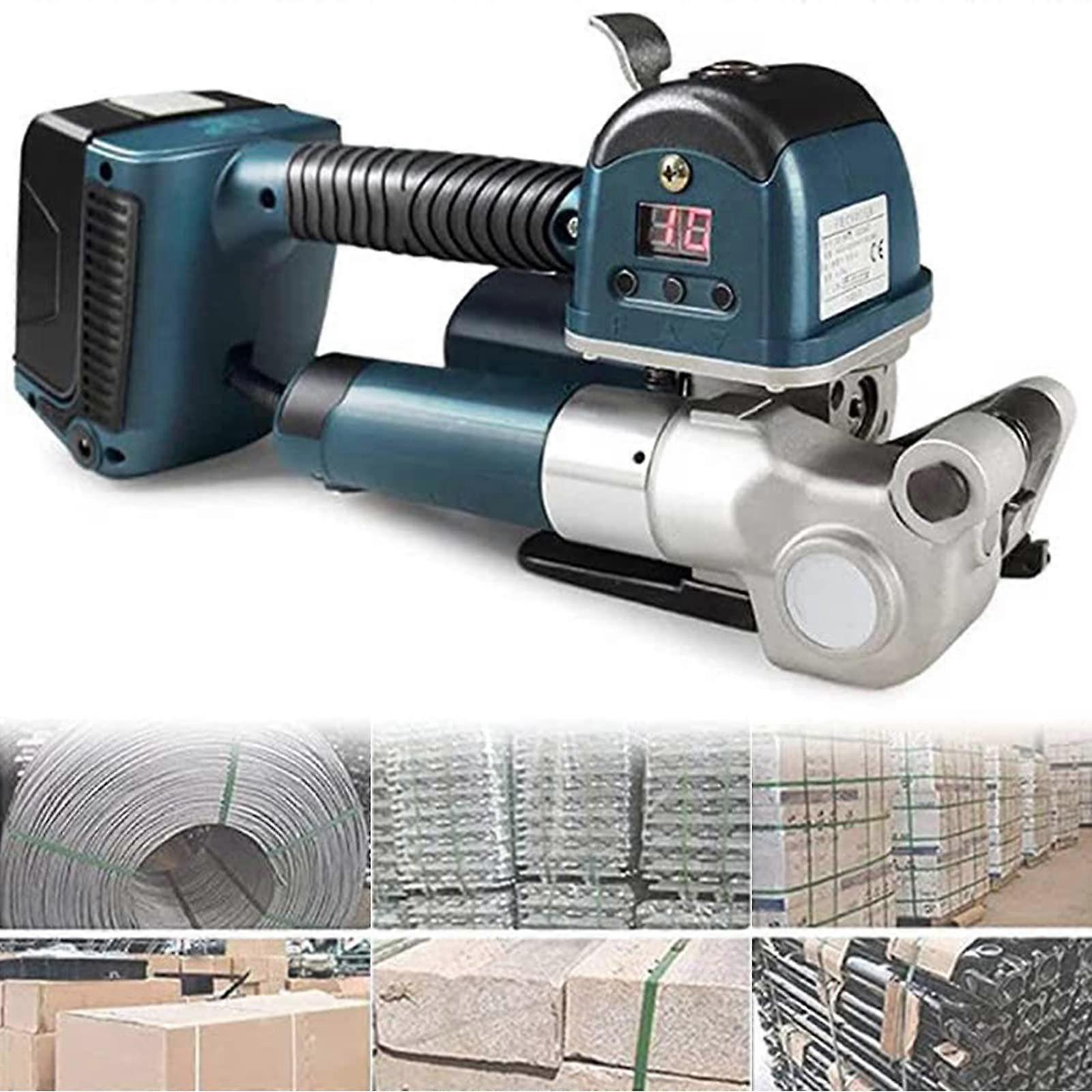 Battery Powered Strapping Tool with Automatic Cycle, Dual Battery System, Fits 1316mm PP and PET Straps