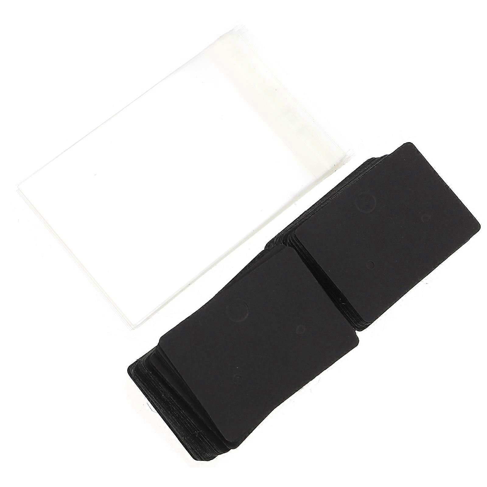 Ear Ring Card Rectangle Earring Display Holder for Display 100Pcs Black Pieces