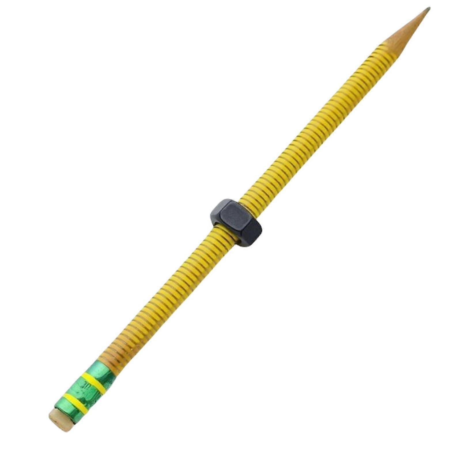Fidget Pencil with Rotating Nut Stress Relief, Wooden Threaded Design for Students Writing Aid