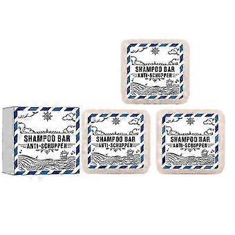 3X Solid Anti Dandruff Shampoo - Solid Shampoo Men & Women - 3-in-1 Shower Soap Men for Hair, Face, Body - Vegan
