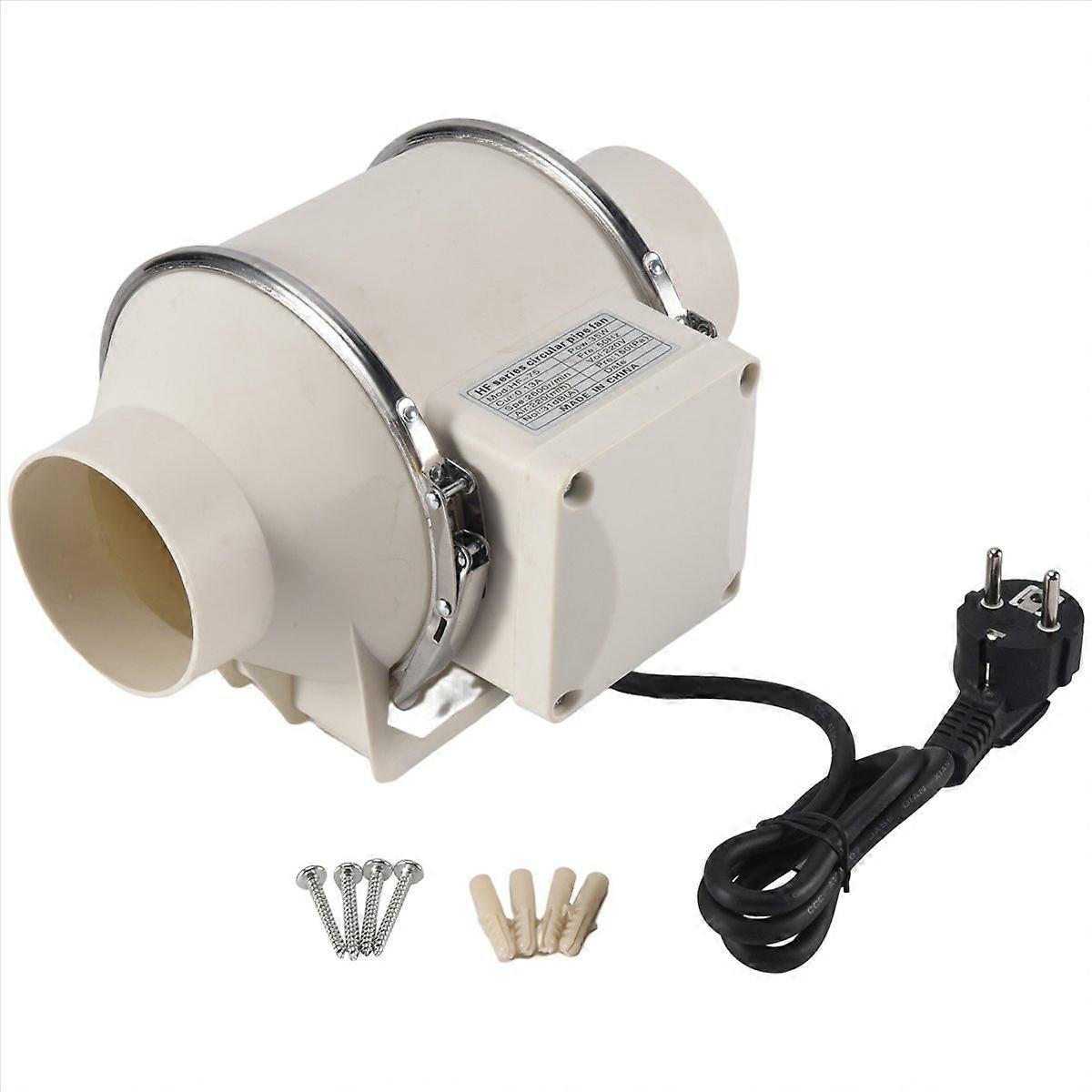35W Bathroom Pipe Fan Vent Room Exhaust Inline Air Diffuser EU Plug