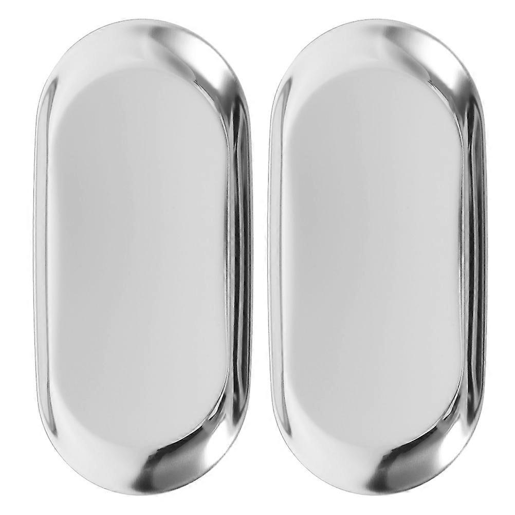 Small Tip Tray Stainless Steel Tip Tray for Guest Check 2Pcs