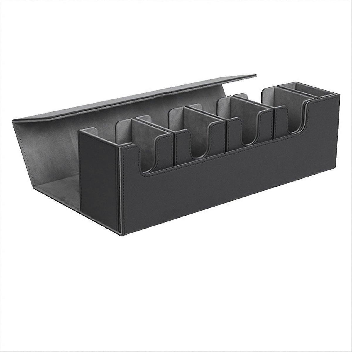 Card Deck Box, 5 in 1 Card Storage Case,(Black)