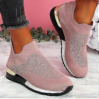 Running Shoes Womens Sandals Stretch Cloth Large Size Women's Summer Comfortable Casual Sports Shoes Shoes for Women Pink 38