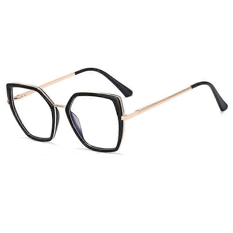 Blue Light Blocking Cateye Reading Glasses +2.50 Large Frame Computer Glasses Black