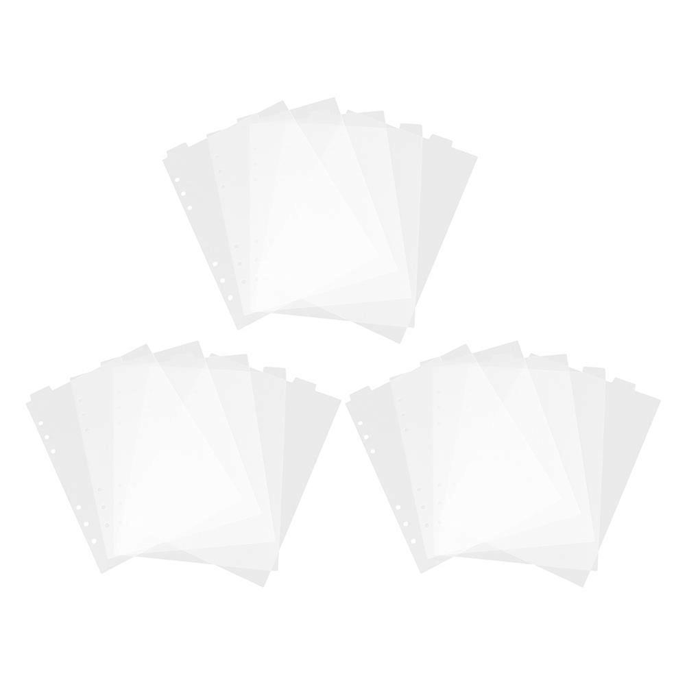 PVC Clear Notebook Dividers for Document Separation 3Sets
