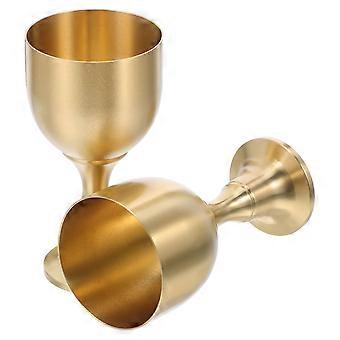 2pcs Vintage Kelch Messing Toasting Kelch Wein Kelch Schnapsgläser Mini Kommunionbecher Für Zuhause Bar Party Hochzeit Mittelalterliches Dekor