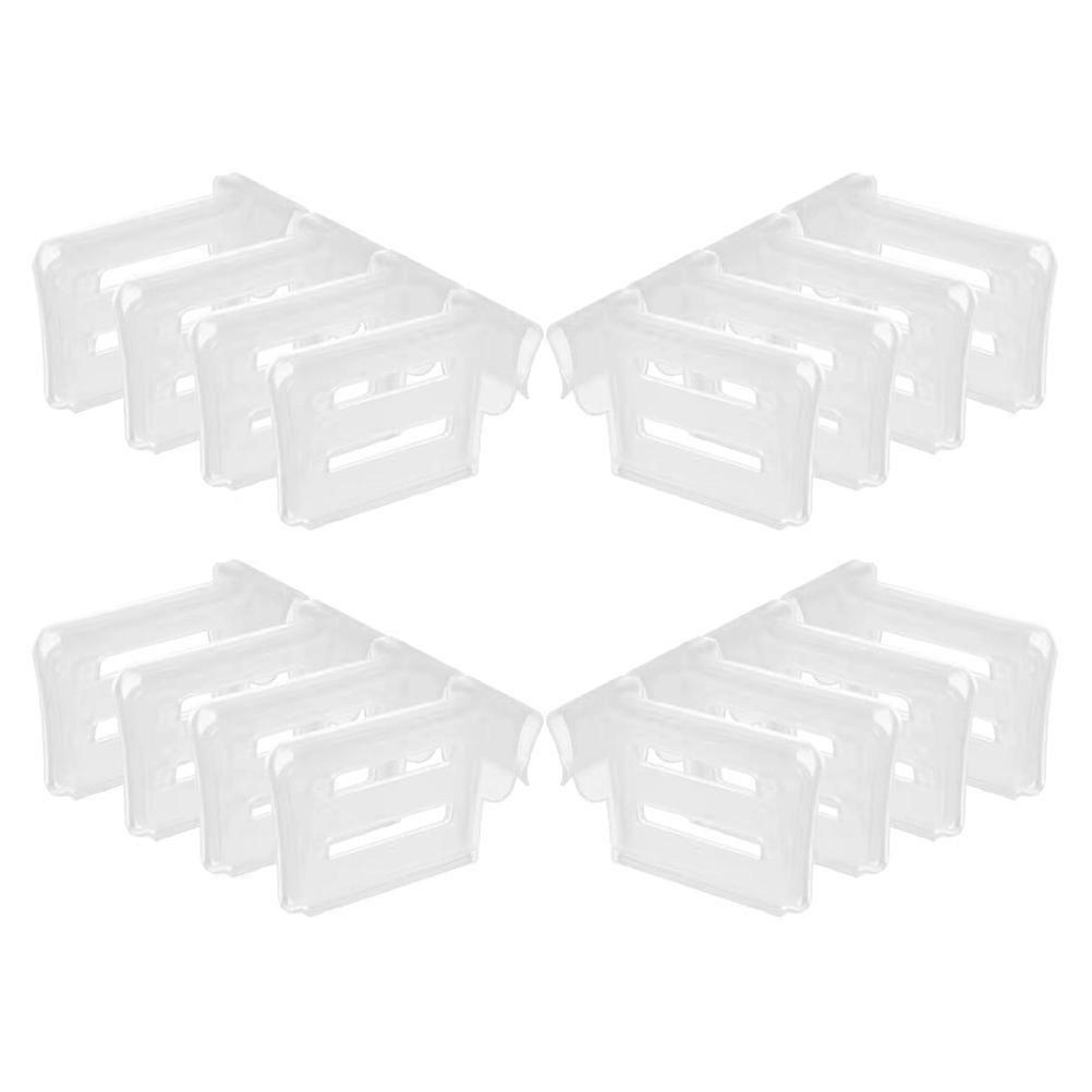 Fridge Compartment Divider Set White Rectangular Maximizing Space Usage 16-Pcs