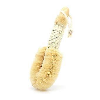 Sisal Exfoliating Body Brush, Anti Cellulite Shower Back Brush, Dry Body Brush with Wooden Handle, Bath Accessories for Smooth Skin