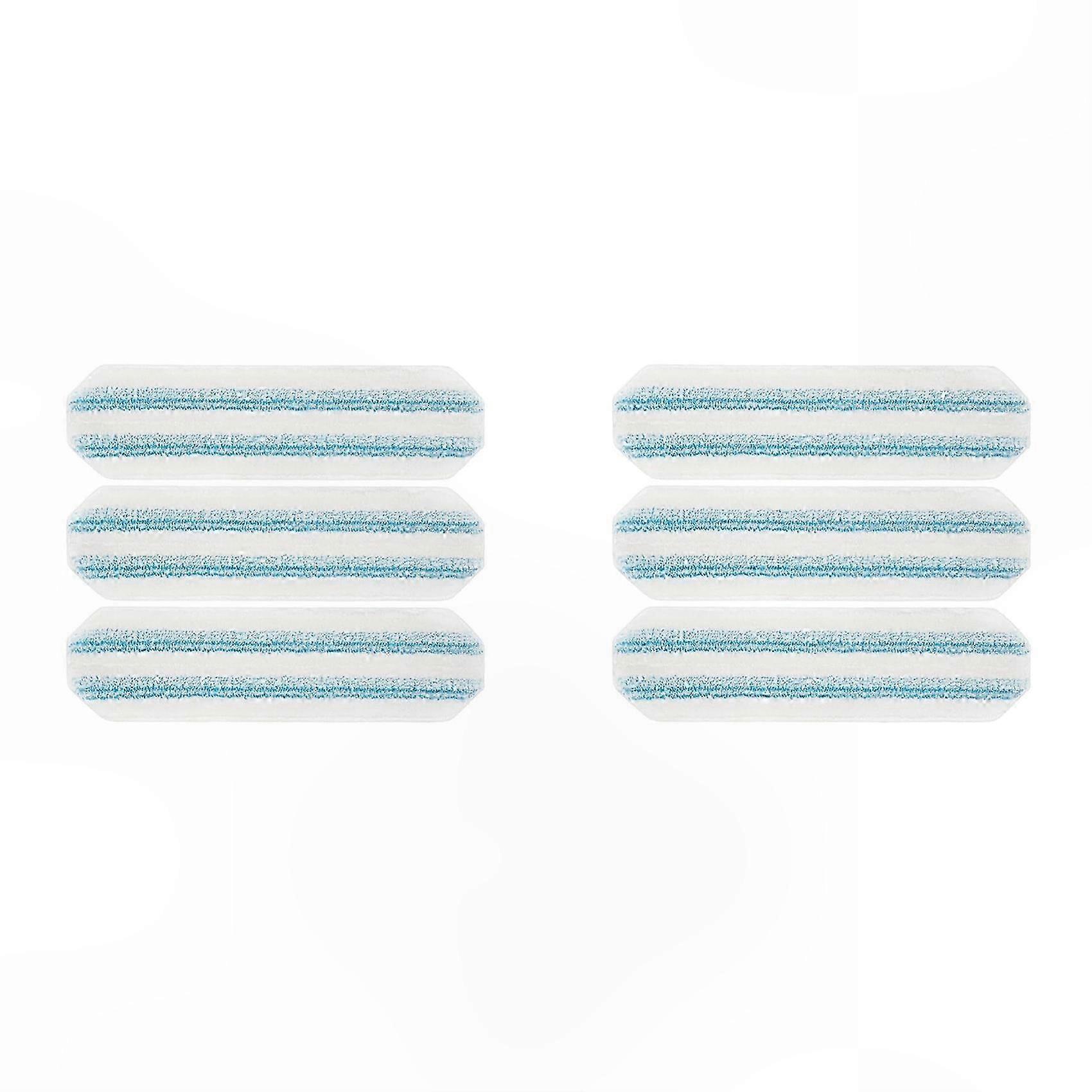 6-Pack Microfiber Mop Pads Compatible with Multiple Flat Mop Models