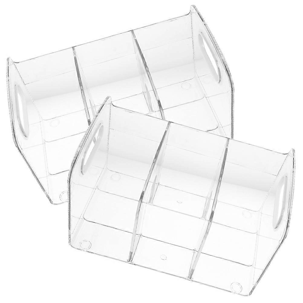 Multi-Function Book Organizer Transparent Book Holder for Children Reading 2Pcs