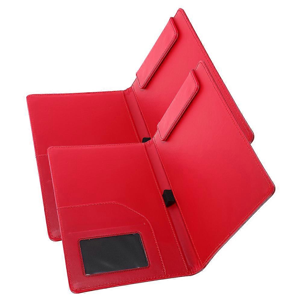 Red File Folder Clipboard for Working Use 2Pcs Menu Bill Holder