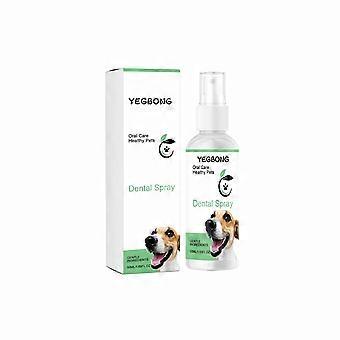 Spray voor frisse adem bij honden, tandverzorgingsspray voor huisdieren, borstelloze mondverzorgingsspray voor honden en katten, verwijdert tandplak en slechte adem met milde natuurlijke ingrediënten, 50 ml
