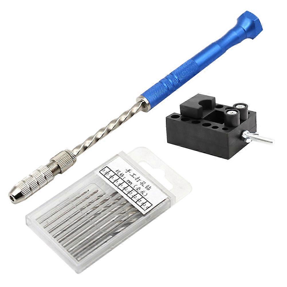 Semi Automatic Hand Drill for Drilling 1Set with Drill Bits and Bench Vise