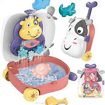 WOOPIE 3 i 1 Sandlåda Set Ko Resväska + Vattenleksak