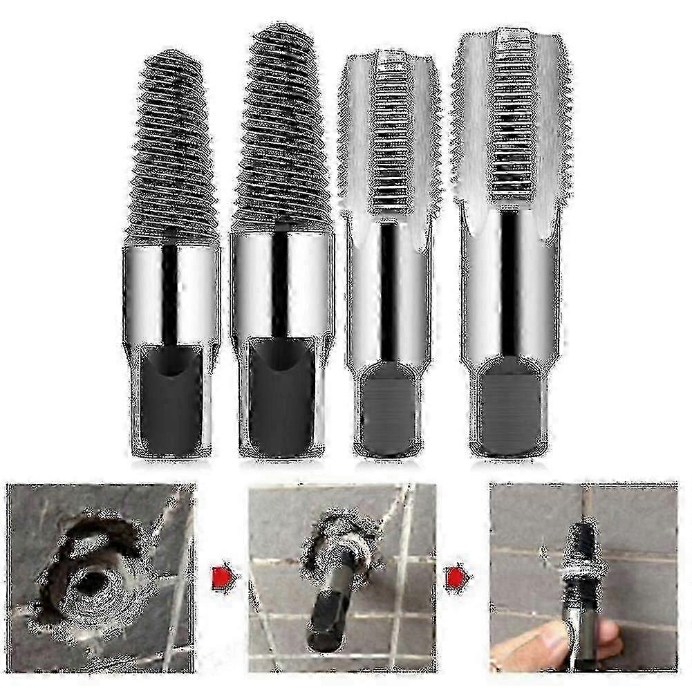 1/2 3/4inch Pipe Thread Repair Tap Broken Screw Extractor Hardware Tools Set