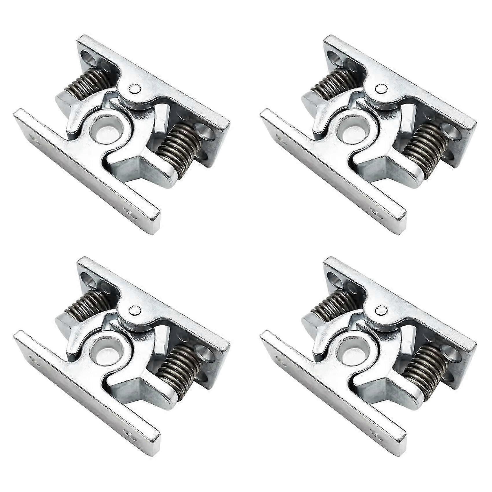 4Pcs Spring Loaded Door Easy Lock Stop Catch Release Clamp Double Roller Catch (Mp-4)