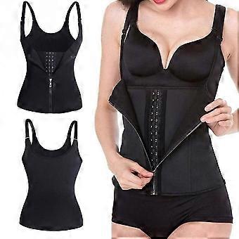 Mujer Cremallera Cuerpo Adelgazante Shapewear High Waist Trainer Abdomen Cinturón Ropa interior