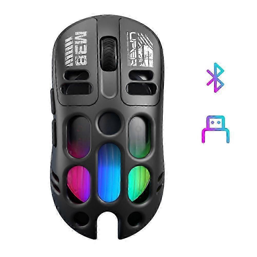 Wireless Mouse Lightweight Gaming Mouse RGB Backlight Tri-Mode Mouse