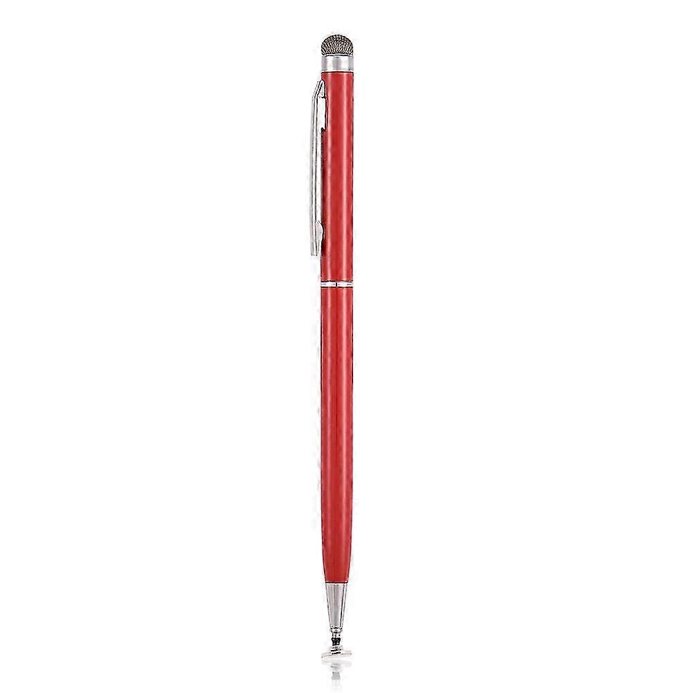 Universal replacement capacitive stylus, fabric tip compatible with iOS/Samsung, red