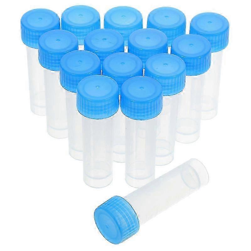 40 Pcs Plastic Sample Freezing Tubes - Experiment Tubes with Random Lid Colors