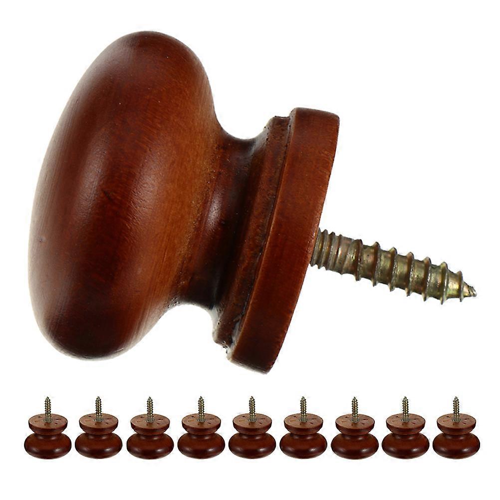Round Wood Drawer Knobs for Decoration 10Pcs Ergonomic Solid Wood Cabinet Pull