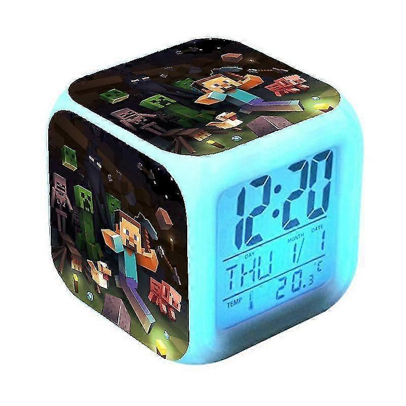 Mini Alarm Clock with Color Changing Night Light