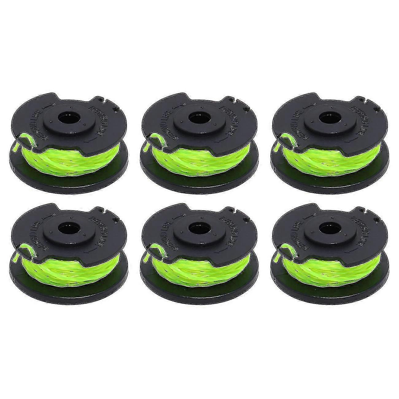 6 Pack Rac143 String Trimmer Replacement Spool Line Compatible With Ryobi 36v