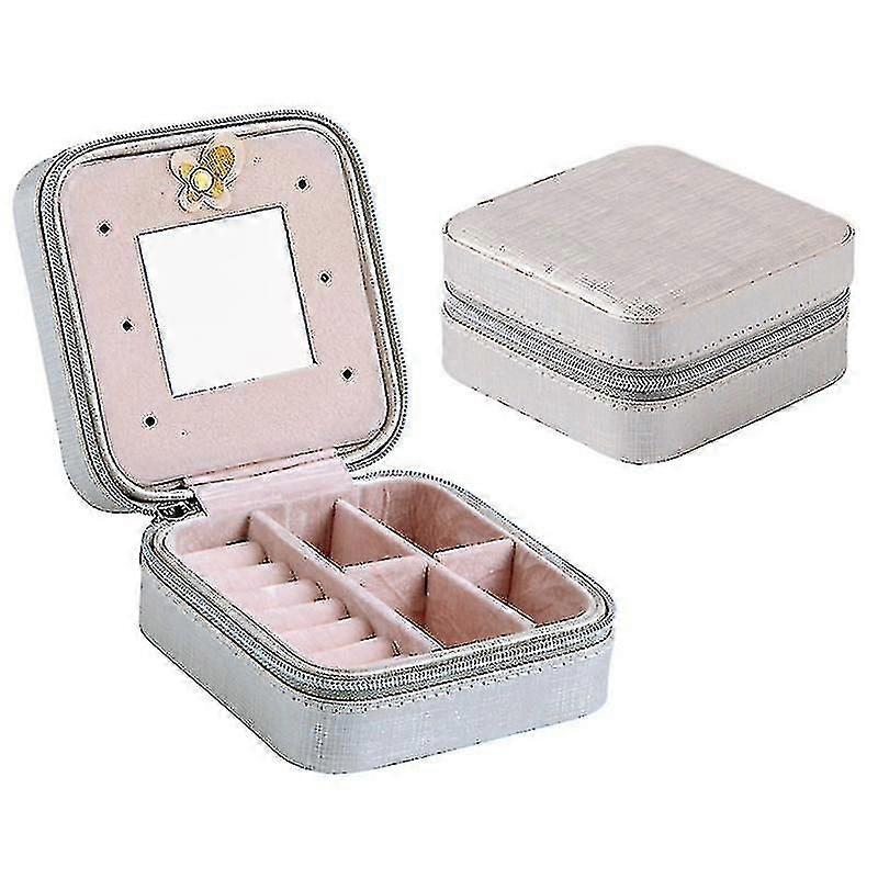 Creative Portable Jewelry Storage Box-colour:silver