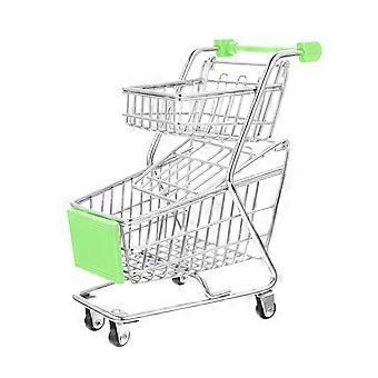 Kleiner Einkaufswagen Miniatur Supermarkt Einkaufswagen Doppelschicht Trolley Spielzeug