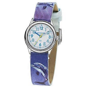 JACQUES FAREL Kids Wristwatch Analog Quartz Girl Faux Leather HCC 321 Dolphin