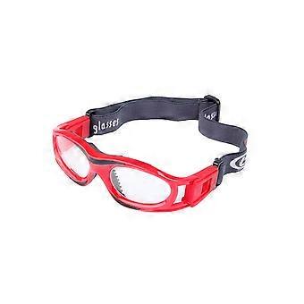 Kids Sports Goggles Anti‑Fog Impact‑Resistant Protective Glasses with Adjustable Strap for Basketball Rugby Soccer Red