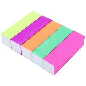 Iridescent Nail Strips Nail Polishing Block for Manicure 10Pcs Assorted Colors
