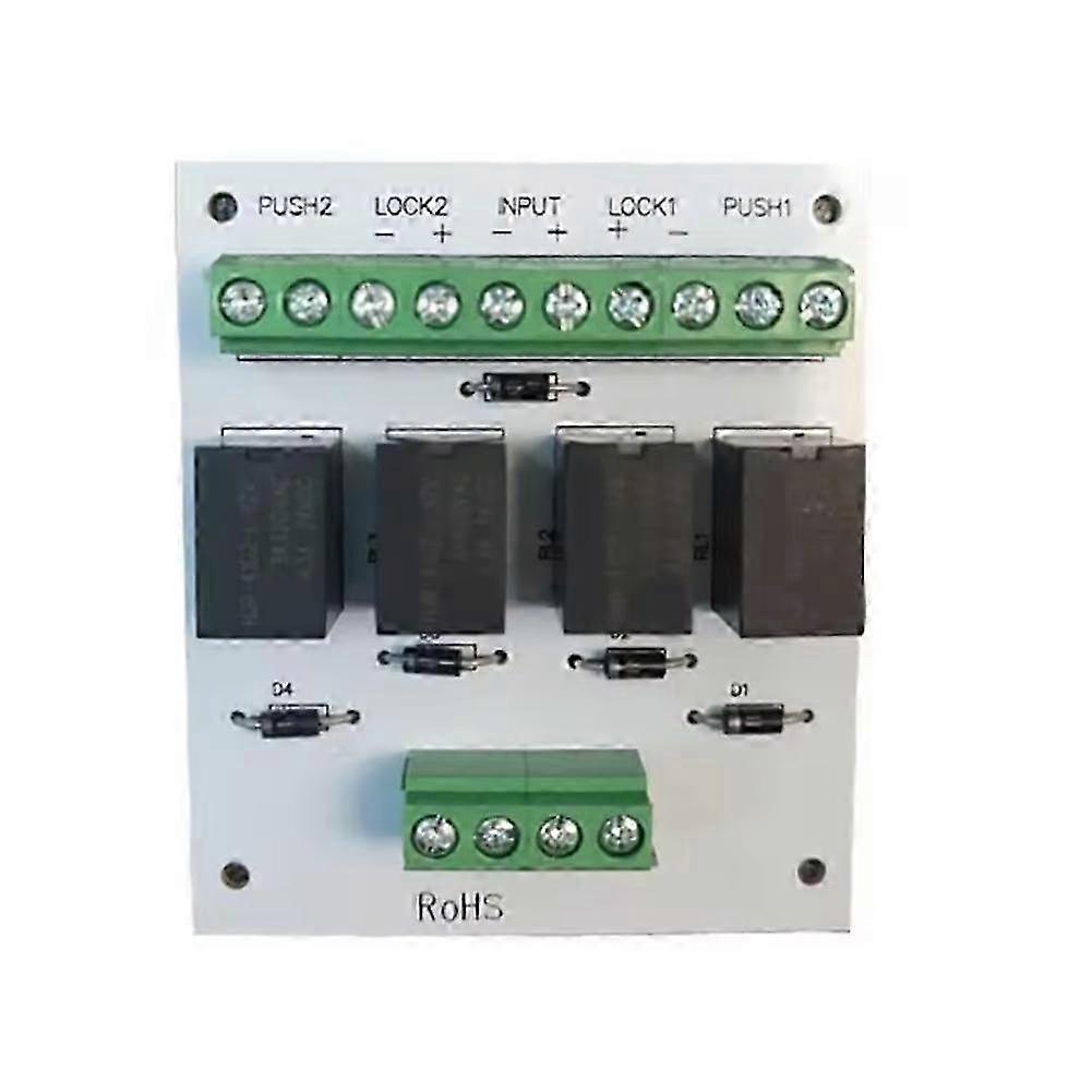Double Door Interlocking Relay Module compatible withDoor Interlock System Fail Safe Lock 69Lx60Wx15H(mm) compatible withEgress Control