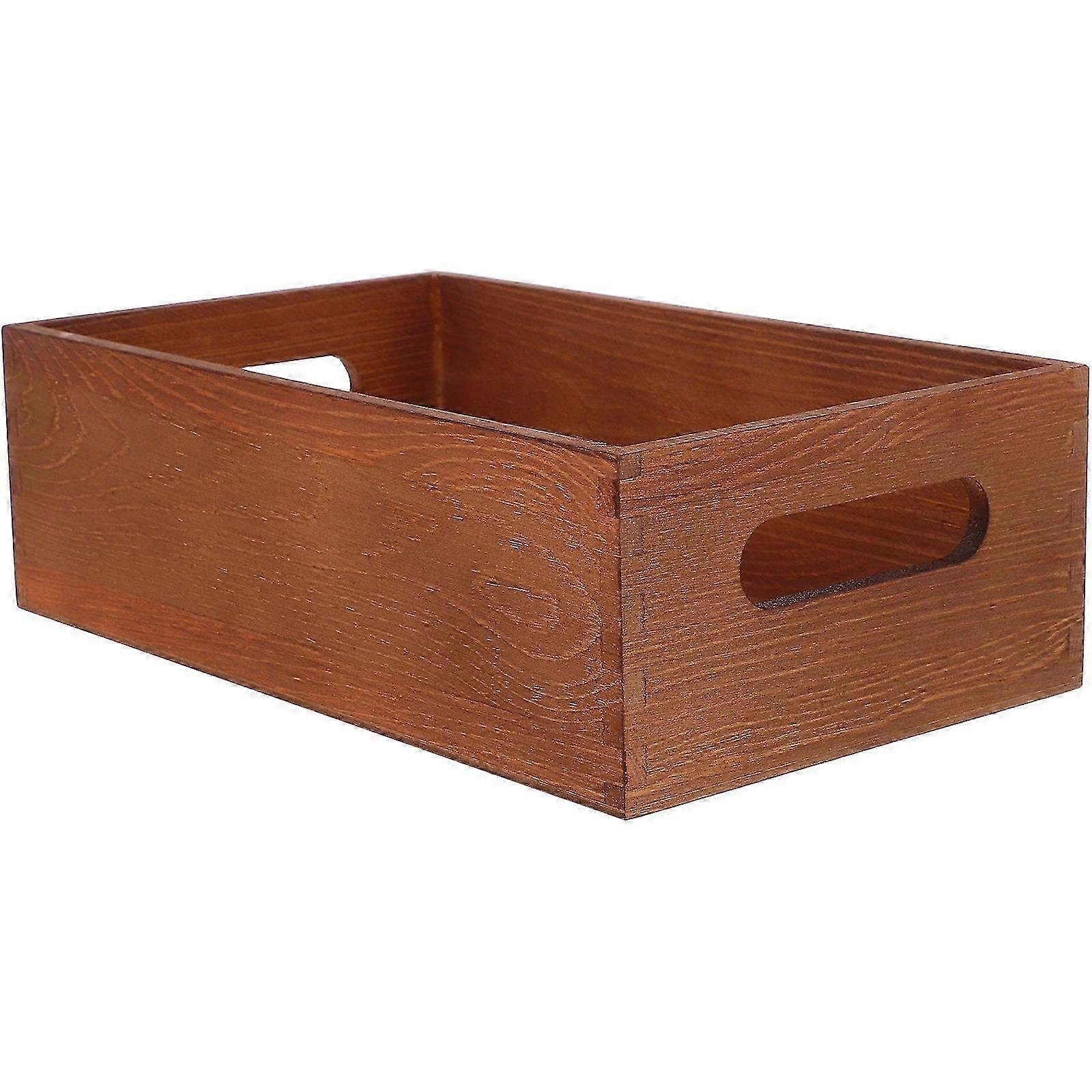 Wooden Crate Basket compatible with Storage Use Small Multi-Use Tool Box