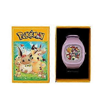 Pocket Monster Watch Anime Pikachu Cartoon Children's Quality Cute Square Watch Gift Box Series