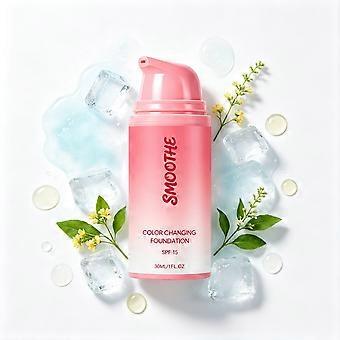 Non-Caking Color Changing Foundation SPF15, Delicate Finish Face Makeup, Evens Uneven Skin Tone for Silky Soft Complexion