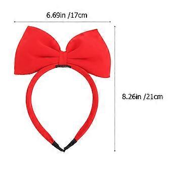 Røde Bowknot Pandebånd Big Bow Hair Hoops Baby Girls Headwears til jul Børnedag fødselsdagsfest (rød)