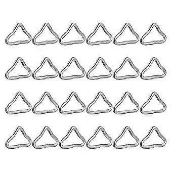 Trampoline Triangle Rings Heavy Duty Galvanized Steel 72Pcs 4.5cm Silver for Outdoor Indoor Use