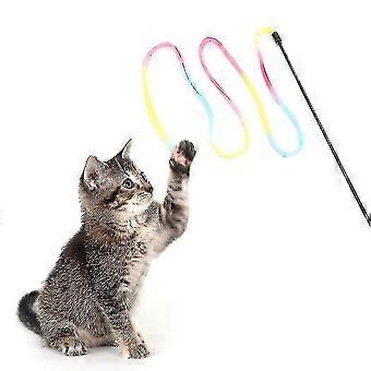 Funny Cat Kitten Pet Play Toy Cat Cloth Teaser Stick Chaser Interactive Toy