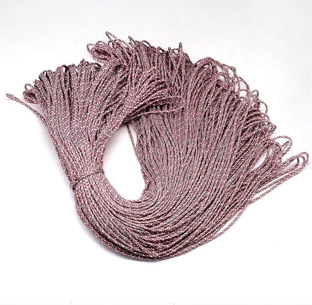 1 Bundle 109.36 Yards(100m) 2mm Polyester & Spandex Cord Ropes Bead Thread Polyester & Spandex Cord Ropes 1 Inner Core Stringing