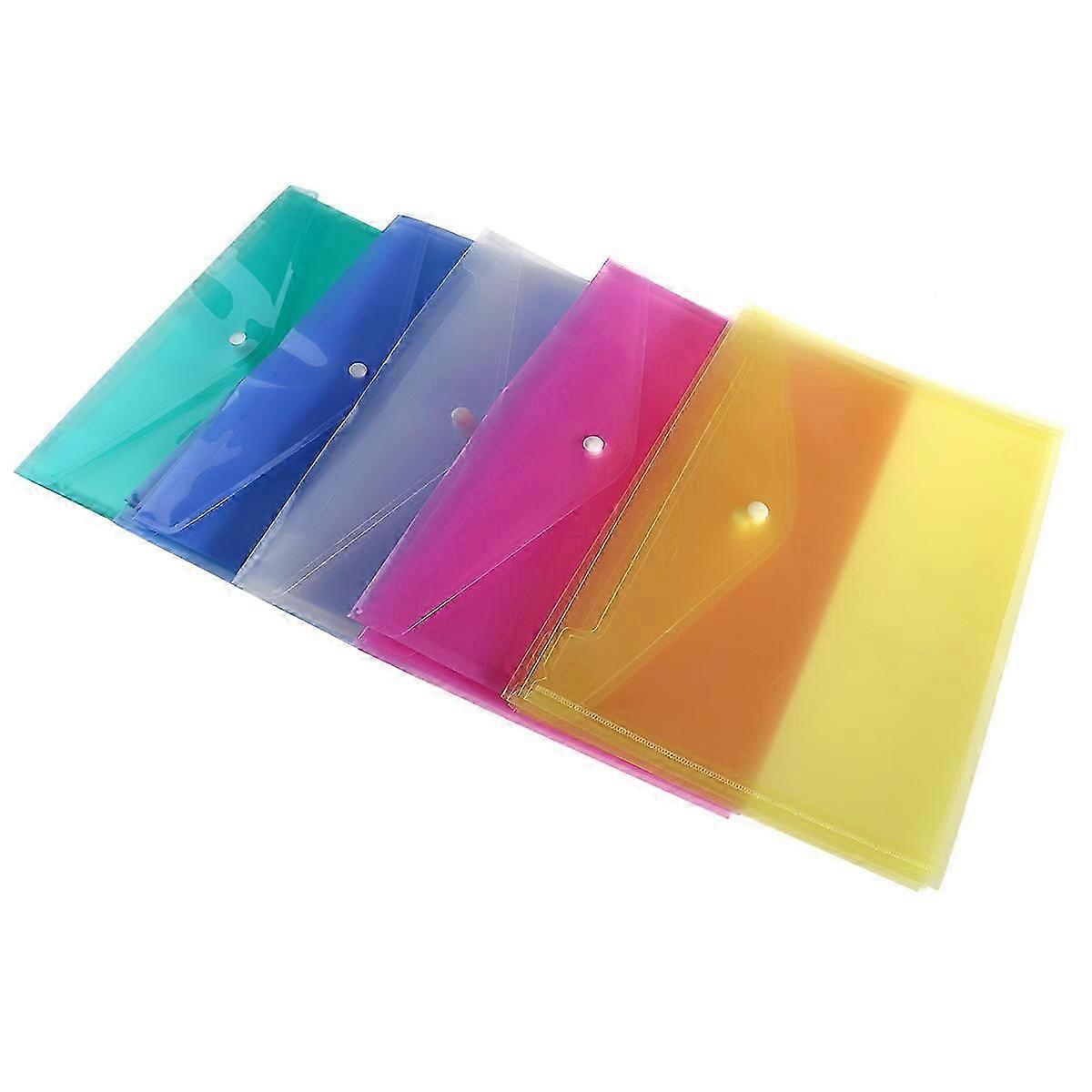 Document Envelope Folder A4 Polypropylene with Snap Button 20Pcs Set