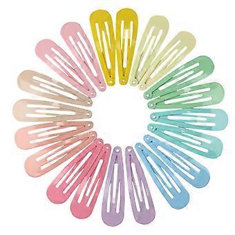 Snap grampos de cabelo para mulheres meninas, 20 Pcs No Slip Metal Hair Clips Snap Hair Barrettes Hairpins para cabelo grosso (cor mista)
