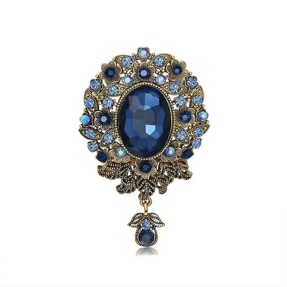 Glass pendant brooch