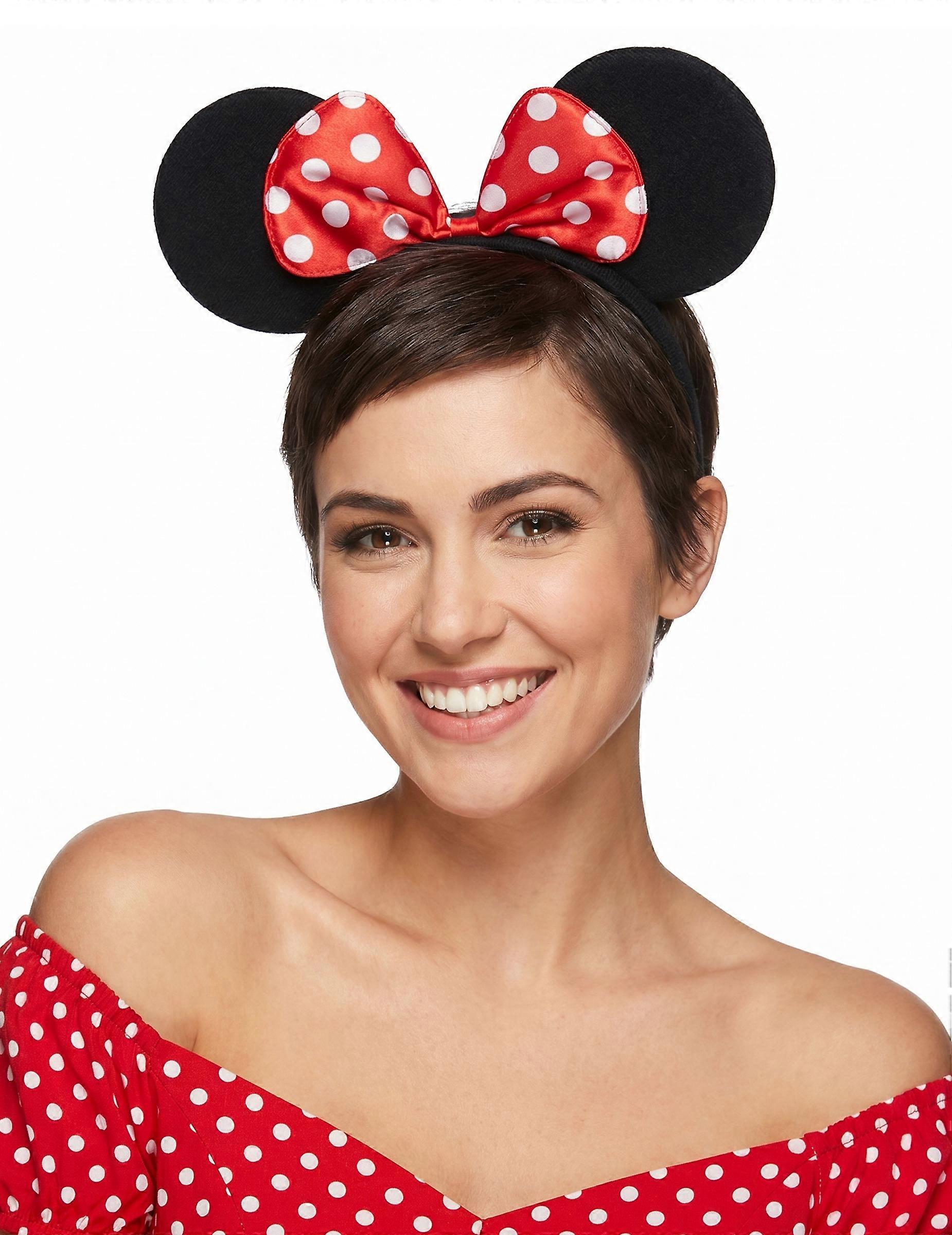 Women's mouse ears headband with polka dot bow