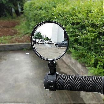 Universal Auxiliary Rearview Mirror Round Ellipse Mirror Handlebar Mount Adjustable Simple Riding Plane Mirror