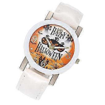 3Pcs Halloween Theme Quartz Watches White Color Compatible with Women & Kids